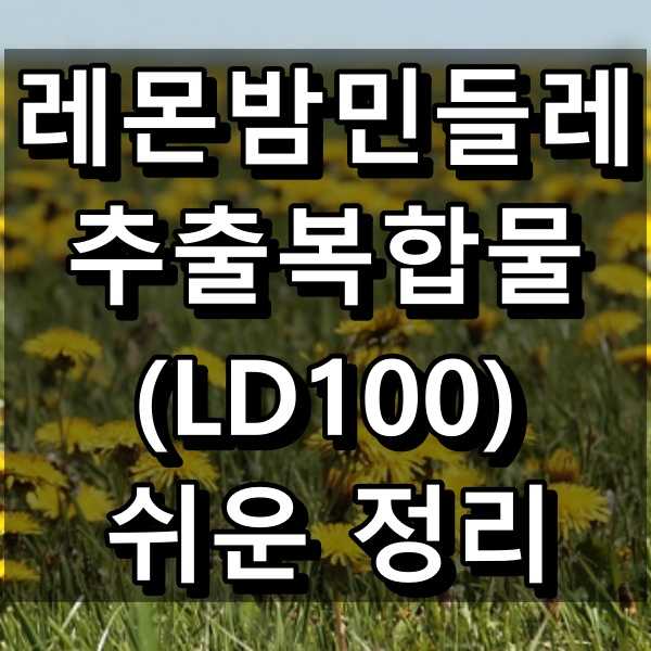 레몬밤민들레추출복합물(LD100)(기능성원료제2022-23호)